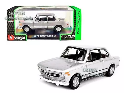 1972 Bmw 2002 Tii Silver Metallic 1/32 Diecast Model Car By Bburago 43202 • $19.99