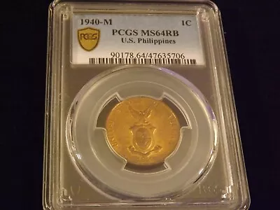 1940-M   Philippines   PCGS  MS 64 RB • $92.95