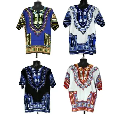 £15.99 • Buy Genuine African Dashiki 100% Cotton From Tanzania Mens Shirt L-XXL Unisex