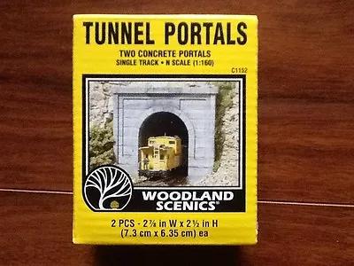 Woodland Scenics 1/160 N Scale Concrete Tunnel Portals 2 Pack Item # C1152 F/S • $10.89