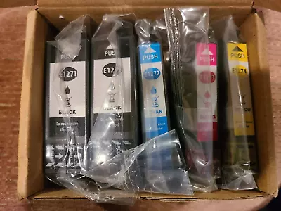 127 Ink Black Cyan Magenta Yellow For Epson E1271 E1273 E1274 E1272 • $16