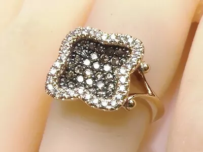 GORGEOUS!!! GABRIEL & CO 14kt Rose Gold Chocolate & Vanilla Diamonds Ring • $699.99