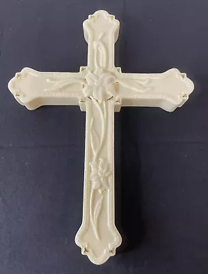 Vintage 1994 Lenox Ivory Bone China Cross Easter Lily & Gold Accents • $22.99