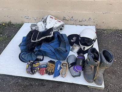 LOADED LOT Vtg MS Racing Gear Bag Dirt Bike MotoCross MX Oakley Helmet Gloves • $200