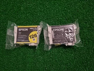 Genuine Epson 126 Black And Yellow Ink Cartridges Sealed In Plastic New  • $15.95