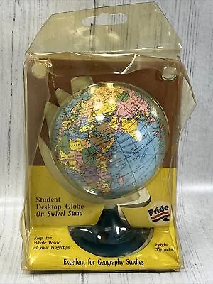 Vintage Pride Student Desktop World Globe And Pencil Sharpener New Sealed • $29.99