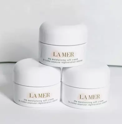 3 X La Mer Moisturizing Soft Cream TRAVEL SIZE  .12 Oz/3.5 Ml Fresh • $32.99