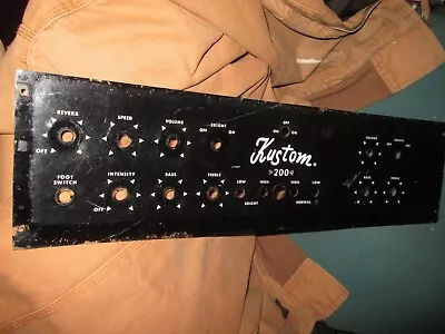 Kustom 200 Amp Faceplate 1970 Reverb Tremolo Model Creedence Forgerty Vintage • $48