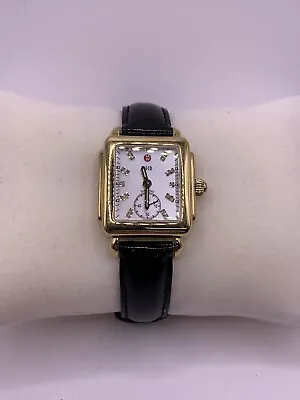 Michele Deco Gold  Tone Diamond Watch Alligator Band • $799.99