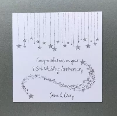 Personalised 25th Silver Wedding Anniversary Card -Couple Daughter & Son In Law • £2.95