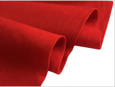 FELT FABRIC Material Craft Plain Colours Polyester 102cm Wide RED • £1.20