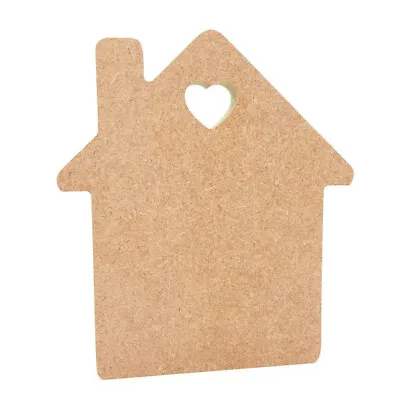 Freestanding New Home House Shape MDF Wood Craft Blanks 18mm Large With Heart • £3.65