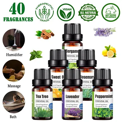 40 Fragrances 10ml Essential Oils 100% Pure Natural Home Fragrances Aromatherapy • $3.69
