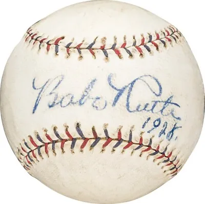 Stunning Babe Ruth Single Signed Autographed 1928 Baseball With JSA COA • $69995