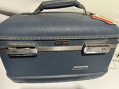 American Tourister Tri-Taper Suitcase Makeup Cosmetic Bag Hard Case Vintage • $45