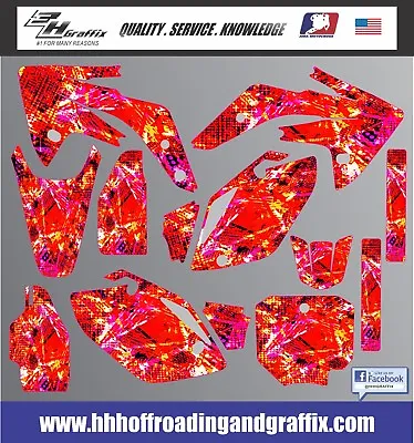 Graphic Kit For 2002-2004 Honda CRF450 CRF 450 Abstract Shroud Decal Graphics • $89