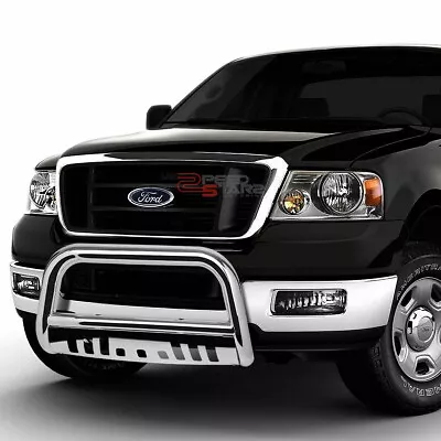 For 04-16 F150 Non-ecoboost/03+expedition Bumper Bull Bar Grille Plate Chrome • $142.78