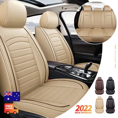 $104.99 • Buy Universal 5-Seats Car Seat Cover Luxury Leather Front Rear Full Set Accessories