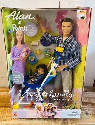 New In Box Vintage 2002 Barbie Happy Family Alan & Ryan Dad & Son Set 56710 • $341.92