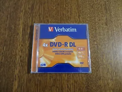 Verbatim 8.5 GB 4X Speed DVD-R DL Dual Layer Recordable Disc Jewel Case New! • $19.99