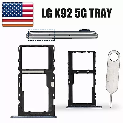 NEW SIM Card Tray TF Micro SD Slot Holder Replacement For LG K92 5G LM-K920 Gray • $3.99