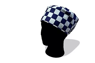 Chef Skull Cap (Blue)  - One Size Fits All - Single Cap • £3.50