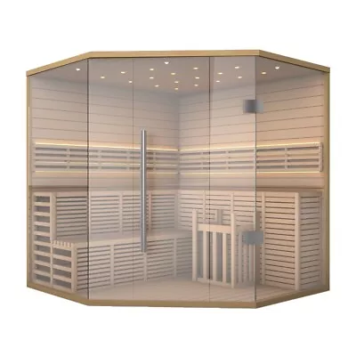 Traditional Sauna Indoor Steam Room Canadian Hemlock Luxury Wooden Sauna 5 6 Prs • $4589.12