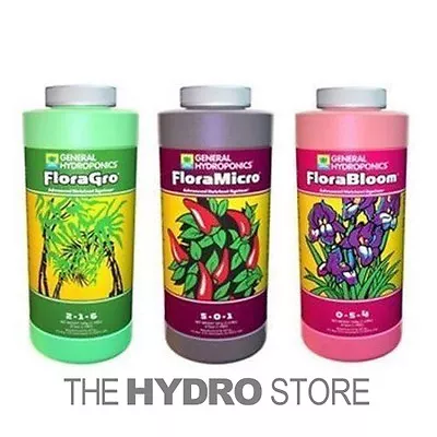 $32.90 • Buy General Hydroponics Flora Series FloraGro FloraBloom FloraMicro 16 Oz Pint - Gh