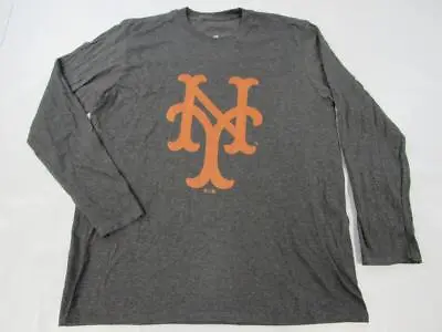 New New York Mets Mens Sizes L-XL Gray Long Sleeve Shirt • $11.75