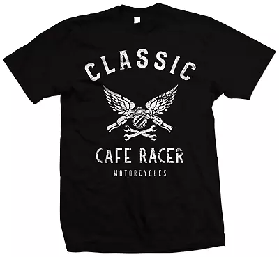 Classic Cafe Racer Motorcycle T Shirt Custom Cafe Racer Motorbike Shirt Ton Up • £10.99