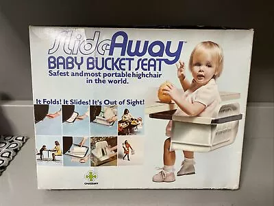 Vintage 1975 Slide Away Baby Bucket Seat Portable Highchair Chadamy Rare New • $80