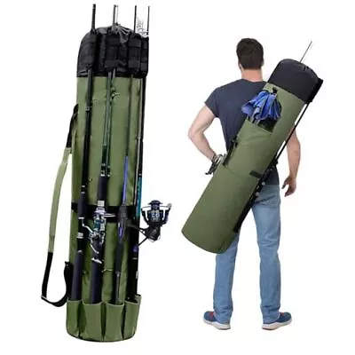 Fishing Rod Bag - Folding Fishing Reel Organizer Bag Pole Storage Bag Tackle  • $28.60