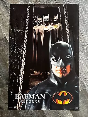 BATMAN RETURNS Vintage Poster 1992 Movie Michael Keaton Batcave Batsuits DC • $42.46