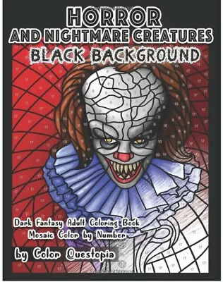 Horror Creatures Color By Number Book Kids Drawing Activity Gift Boys Girls Game • £8.47