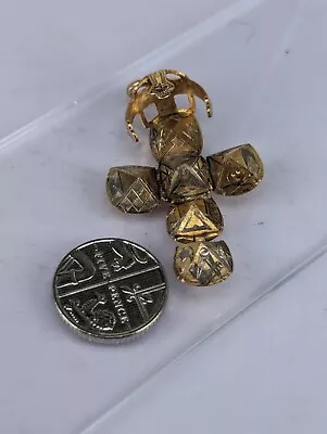9ct Gold & Silver Masonic Metamorphic Ball Watch Fob • £150