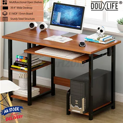 $79.99 • Buy 100cm Computer Desk Study Office Storage PC Laptop Table Student Home Writing 
