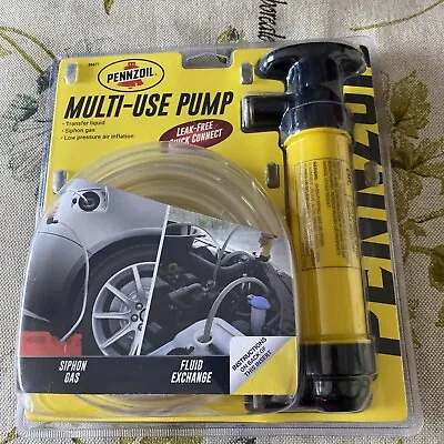 Pennzoil Pump Multi-Use Leak Free Quick Connect Transfer Liquid Siphon Gas New • $15