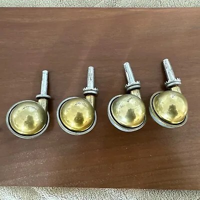 Vintage Set Of 4 Shepherd Brass Ball Casters Wheels MCM Mid-Century Modern • $49.99