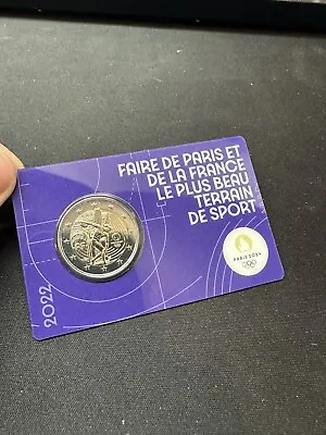 2022 2 Euro 2024 Paris Olympics Commemorative Coin Blister - 50000 Mint PURPLE • $22