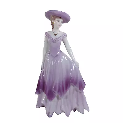 Coalport Figurine Diana Ladies Of Fashion 1993 Vintage Bone China Purple Dress • £40