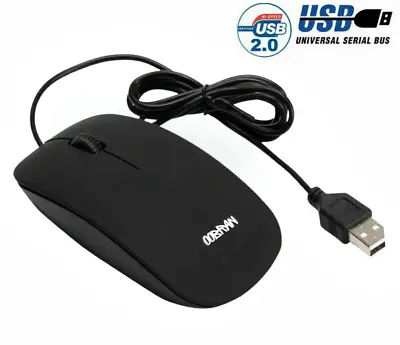 OOBRAN Universal Wired Usb Optical Mouse For MAC PC  Laptop Computer Scroll • £3.75