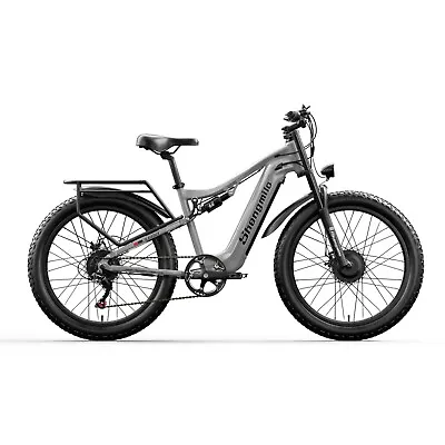 Electric Bike Dual Motor 1000W*2 48V E Bike 26  E Mountain Bike 840Wh Full Shock • $1699