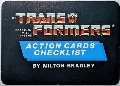 1985 Transformer Action Cards - Story Cards - You Choose • $3