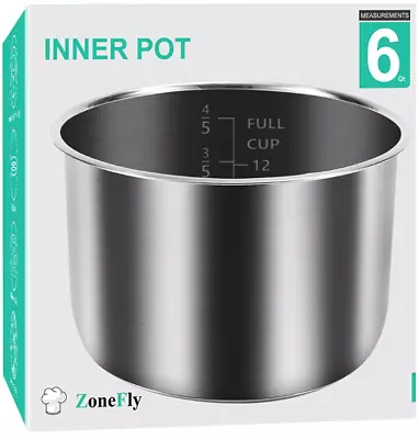 6Qt Power Cooker XL Replacement Inner Pot Stainless Steel Compatible For 6Qt • $49.47