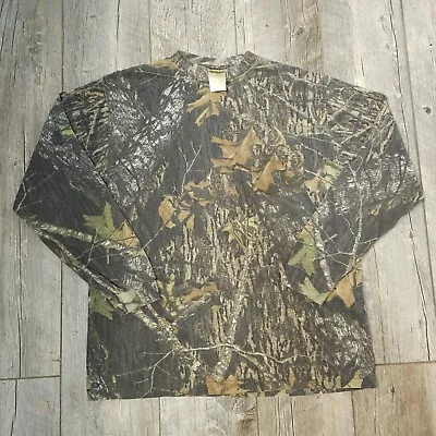 Vintage Mossy Oak Field Staff 90s Leaf Camo Camouflaged Long Sleeve Mens XL • $29.99