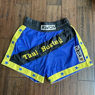 Rare Vintage Thaiboxing Muay Thai Boxing Kickboxing Athletic Shorts 90s 2000s • $29.99