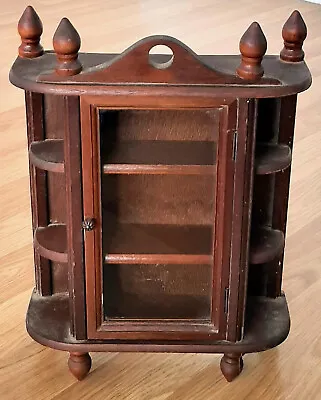 Small Wooden Curio Display Cabinet / Shadow Box Vintage Retro 20th Century • £22