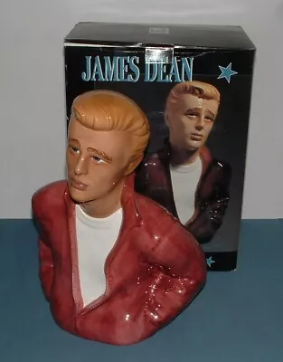 Vintage James Dean Cookie Jar - Clay Art - 1996 - Mib • $59.95