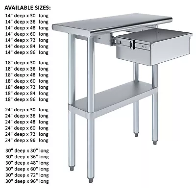 Stainless Steel Work Table With A Drawer • $369.95