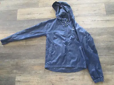 Sierra Designs Mens Microlight Hooded Rain Jacket Wind Full Zip Blue Size Small • $12
